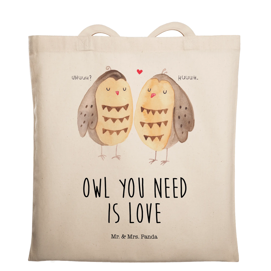 Torba sowy miłość Stofftasche, Tasche, Einkaufstüte, Umhängetasche, Strandtasche, Stoffbeutel, Jutebeutel, Beutel, Tragetasche, Laptoptasche, Beuteltasche, Einkaufstasche, Shopper, Schultertasche, Badetasche, Jutetasche, Eule, Wortspiel lustig, Liebe, Owl, Liebe Spruch, Eule Deko, Hochzeit Spruch, All you need is love, Freundin Geschenk, Freund