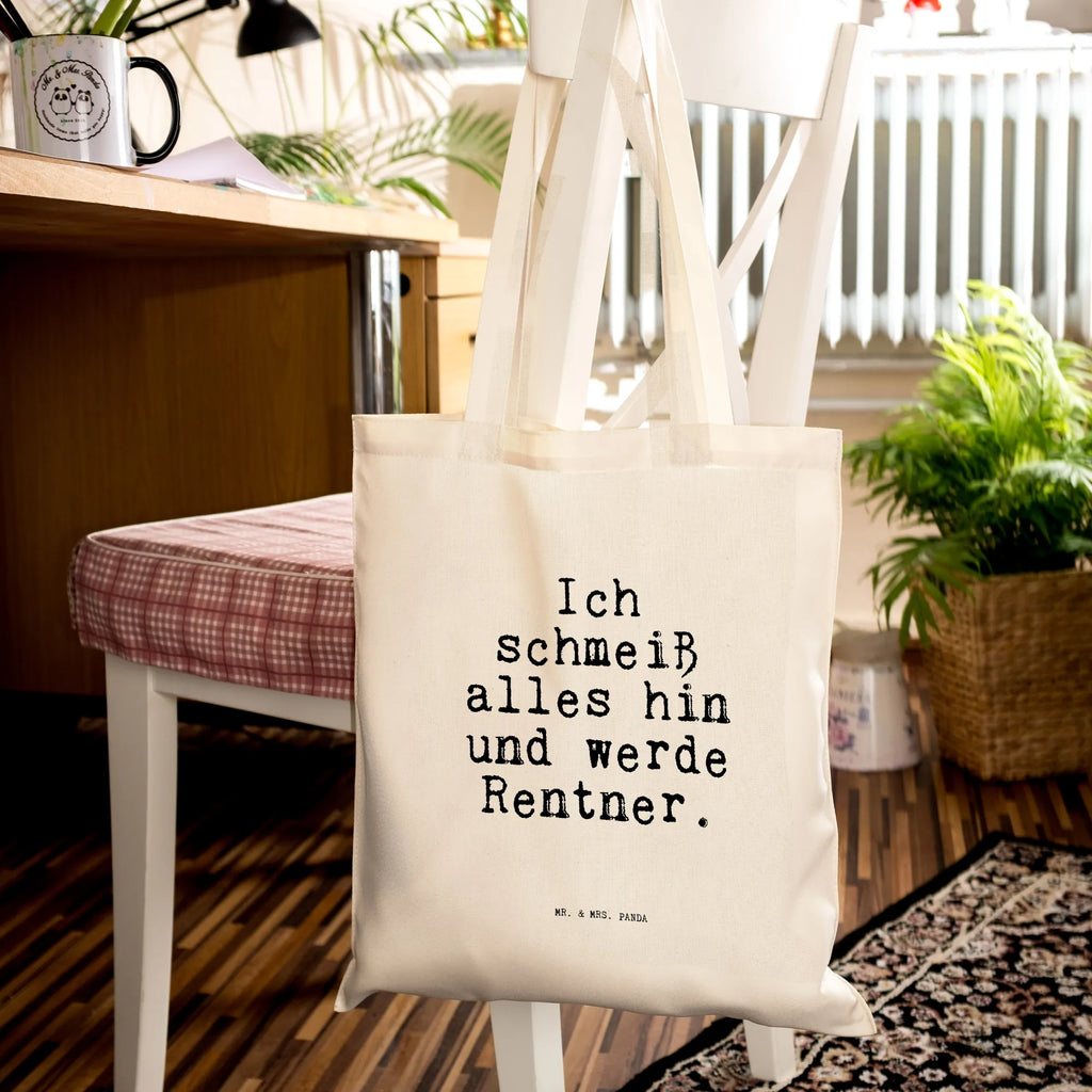 Tragetasche Ich schmeiß alles hin... Shopper, Badetasche, Strandtasche, Beutel, Beuteltasche, Tragetasche, Umhängetasche, Jutetasche, Laptoptasche, Jutebeutel, Tasche, Einkaufstasche, Schultertasche, Stoffbeutel, Stofftasche, Einkaufstüte, Spruch, Sprüche, lustige Sprüche, Weisheiten, Zitate, Spruch Geschenke, Spruch Sprüche Weisheiten Zitate Lustig Weisheit Worte