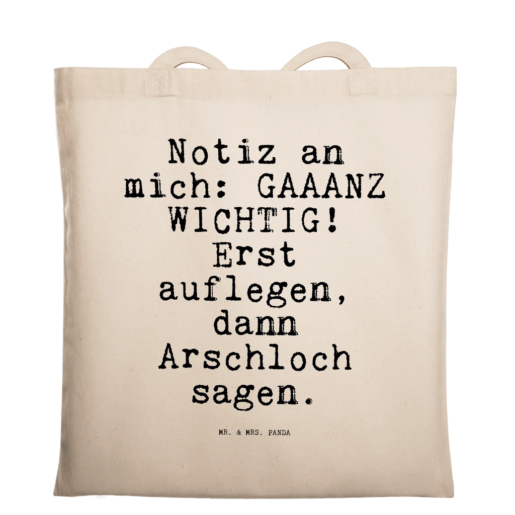 Tote bag Notiz an mich: GAAANZ... bag, shoulder bag, pouch, Carrier bag, cotton bag, jute bag, cloth bag, shopper, shopping bag, saying, sayings, funny, wisdom, quotes, Sayings Proverbs Wisdom Quotes Funny Wisdom Words