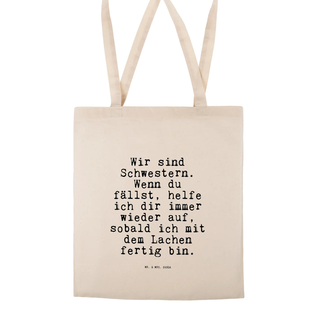 Tragetasche Wir sind Schwestern. Wenn... Tragetasche, Stofftasche, Jutetasche, Strandtasche, Einkaufstüte, Umhängetasche, Badetasche, Einkaufstasche, Jutebeutel, Schultertasche, Laptoptasche, Shopper, Stoffbeutel, Tasche, Beuteltasche, Beutel, Spruch, Sprüche, lustige Sprüche, Weisheiten, Zitate, Spruch Geschenke, Spruch Sprüche Weisheiten Zitate Lustig Weisheit Worte
