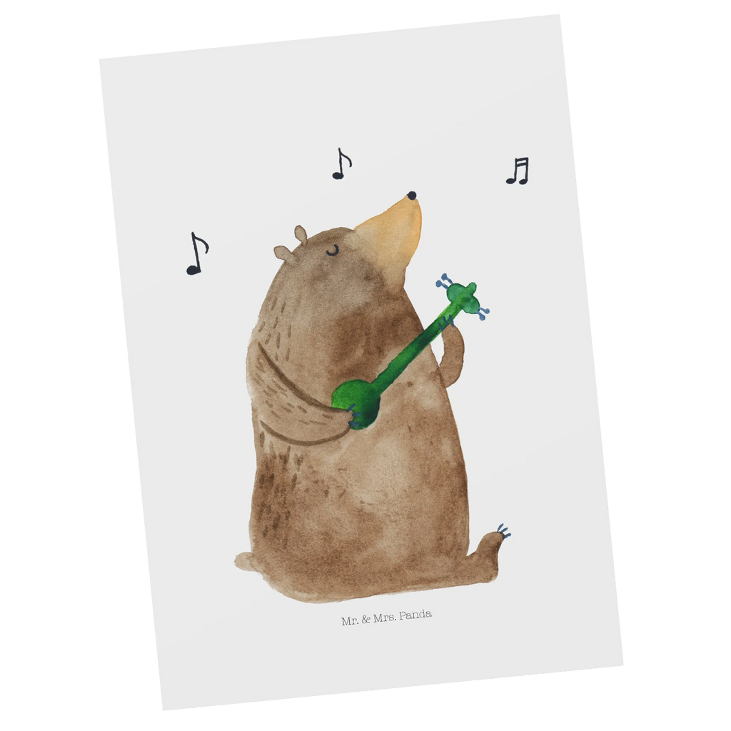 Postcard bear guitar gift card, Postcard, invitation card, invitation, gift, card, postcards, letter, paper, bear, teddy, teddy bear, cuddly toy