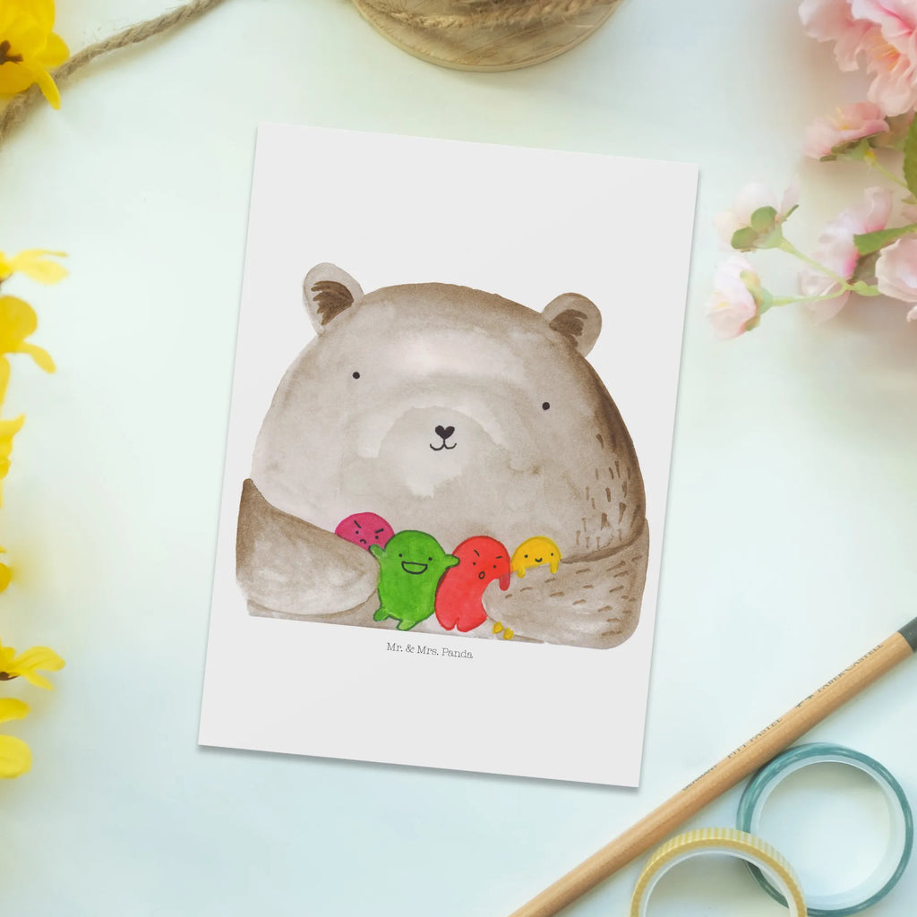 Postcard bear Feeling invitation, card, postcards, gift, letter, paper, gift card, Postcard, invitation card, bear, teddy, teddy bear, cuddly toy, Madness, Bear