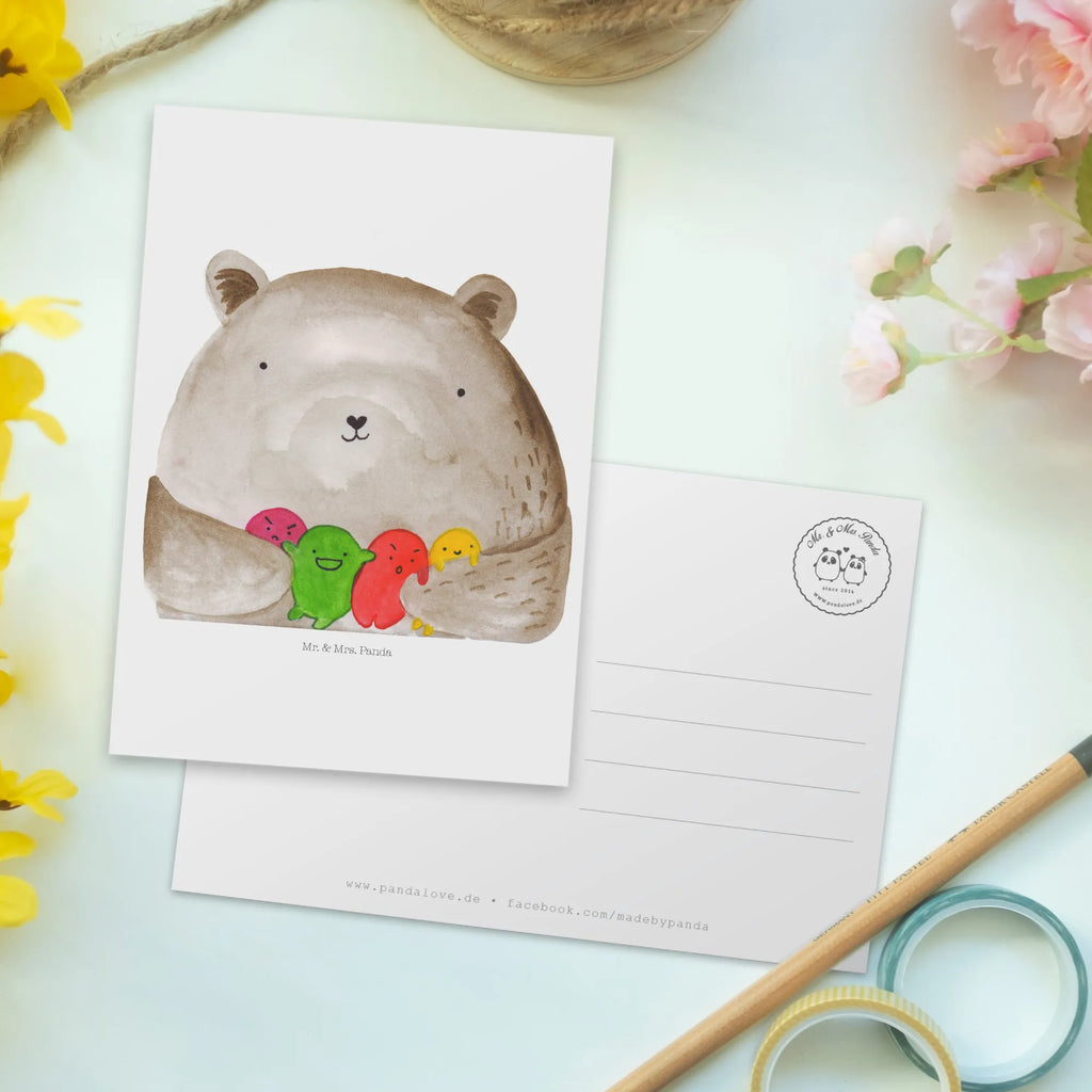 Postcard bear Feeling invitation, card, postcards, gift, letter, paper, gift card, Postcard, invitation card, bear, teddy, teddy bear, cuddly toy, Madness, Bear