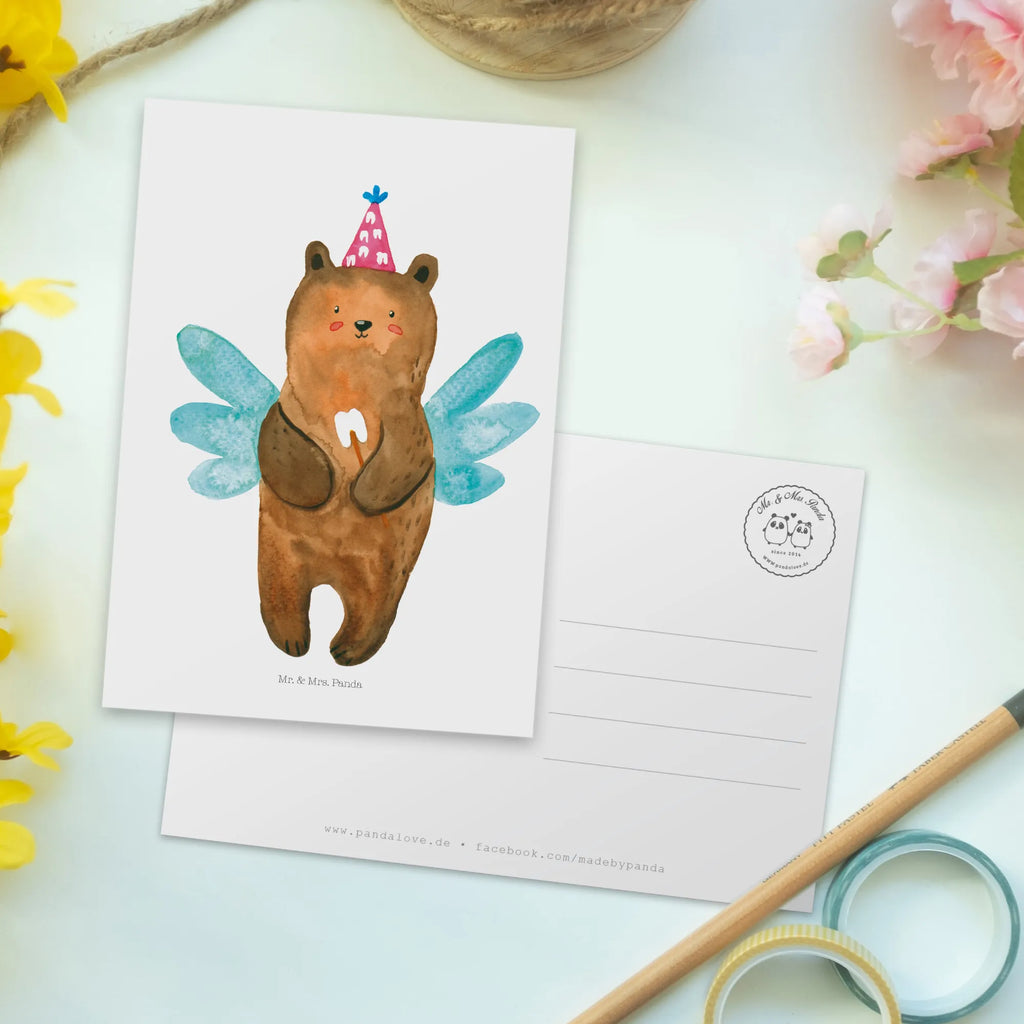 Pocztówka niedźwiedź Wróżka zębów Niedźwiedź, Miś, Pluszowy miś