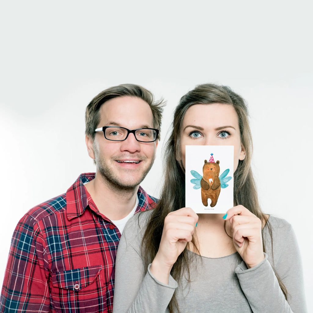 Pocztówka niedźwiedź Wróżka zębów Niedźwiedź, Miś, Pluszowy miś