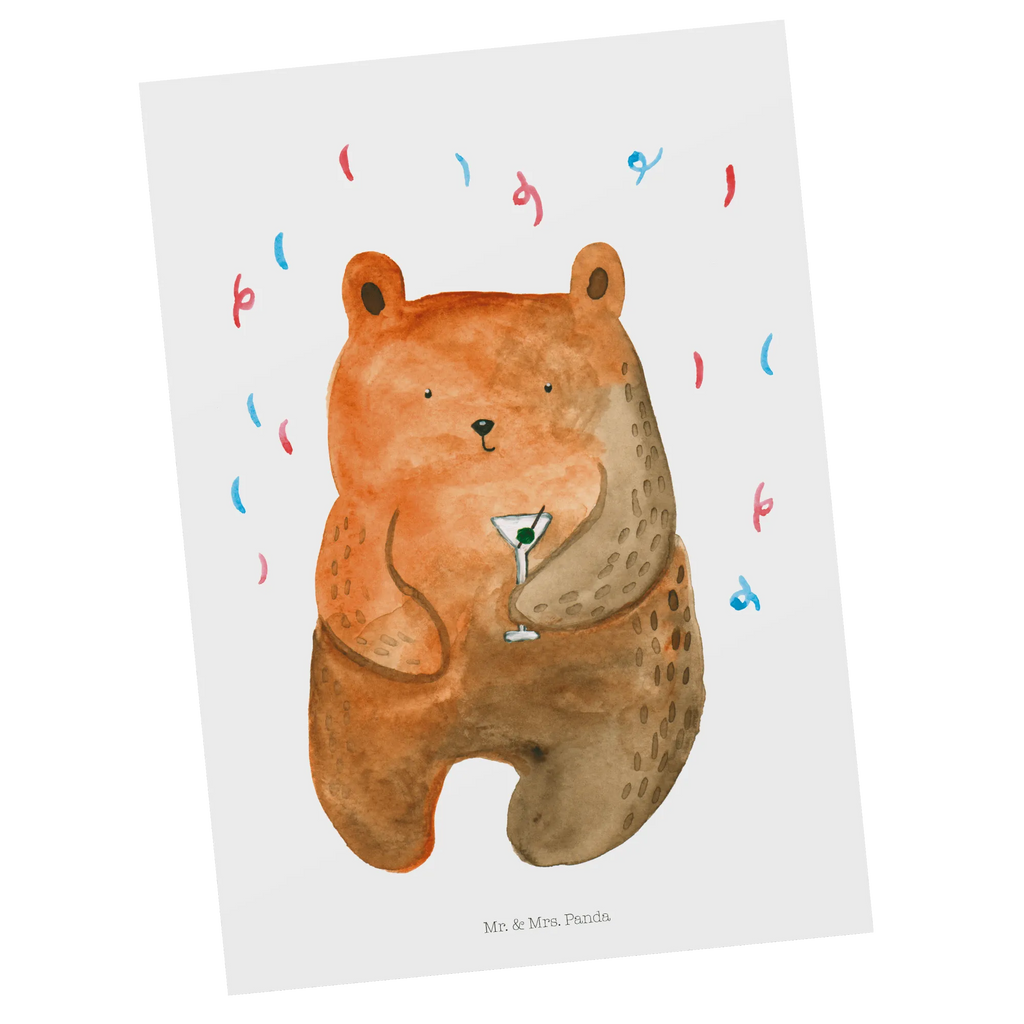Postcard bear party kunstkarte, Postkarten, Designkarte, spruchkarte, bildkarte, Fotokarte, Motivkarte, Ansichtskarte, einzelkarte, Kunstkarten, Postkarte, Ansichtskarten, Grußkarte, Teddy, Teddybär, Bär, Lustig, Party, Mitbringsel, Abfeiern, Geburtstag, Gute Laune, Geburtstagsgeschenk, Feiern, Geschenk