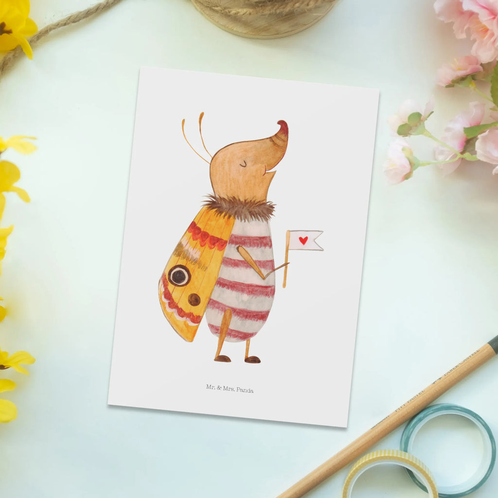 Pocztówka ćma mała flaga Motywy zwierzęce, dobra energia, zabawne powiedzonka, zwierzęta