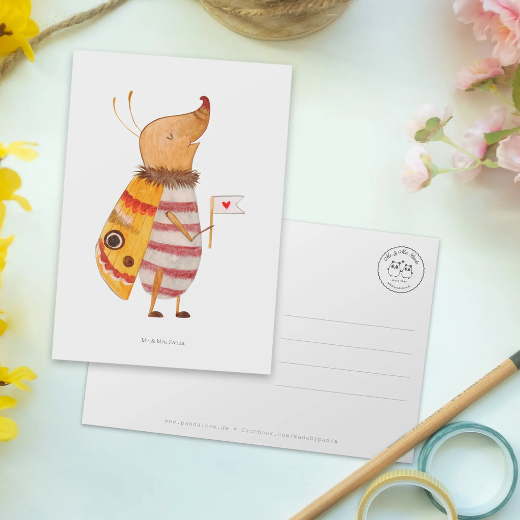 Pocztówka ćma mała flaga Motywy zwierzęce, dobra energia, zabawne powiedzonka, zwierzęta