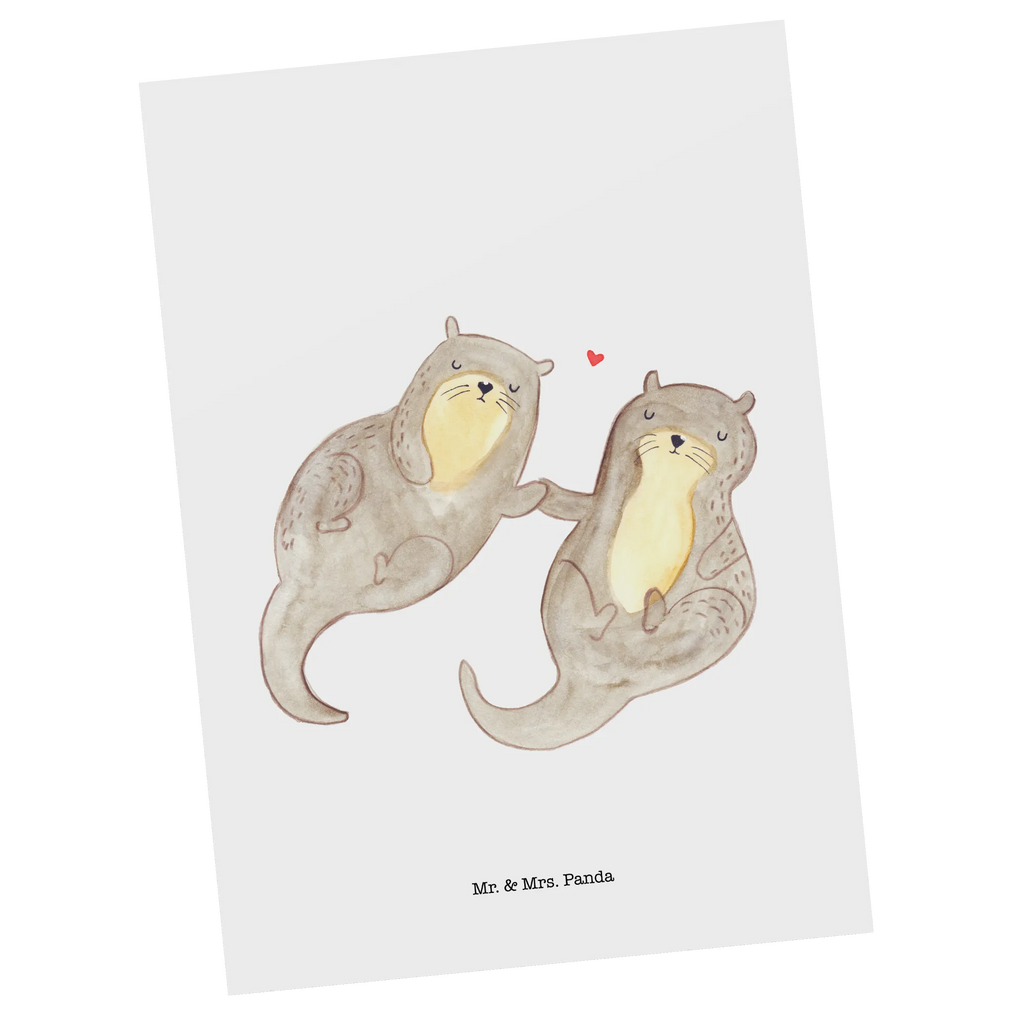 Postcard otter holding hands Postkarte, Designkarte, einzelkarte, Ansichtskarten, spruchkarte, kunstkarte, bildkarte, Ansichtskarte, Kunstkarten, Postkarten, Motivkarte, Fotokarte, Grußkarte, Seeotter, Fischotter, Otter, Otter Seeotter See Otter