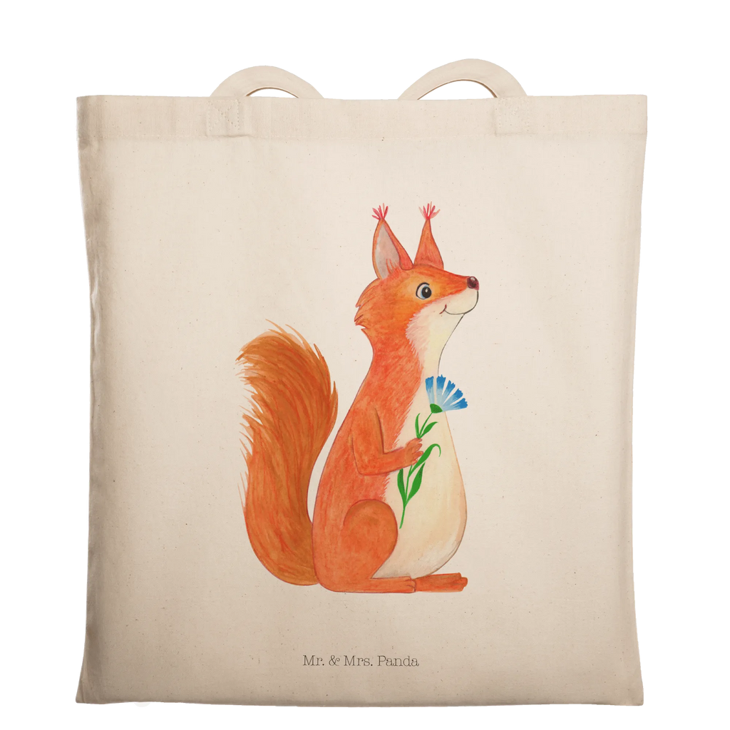 Tote bag Squirrel flower pouch, cotton bag, Carrier bag, cloth bag, shopper, bag, shoulder bag, jute bag, shopping bag, small animals, cute, funny, cute animal motives, hand drawn, small world, funny sayings, good mood, happy, gifts, gift ideas, special gifts, animal lover, card, positive saying, fun, Squirrel, laughter, saying decoration, squirrel, motivation pictures, happy saying, motivation sayings