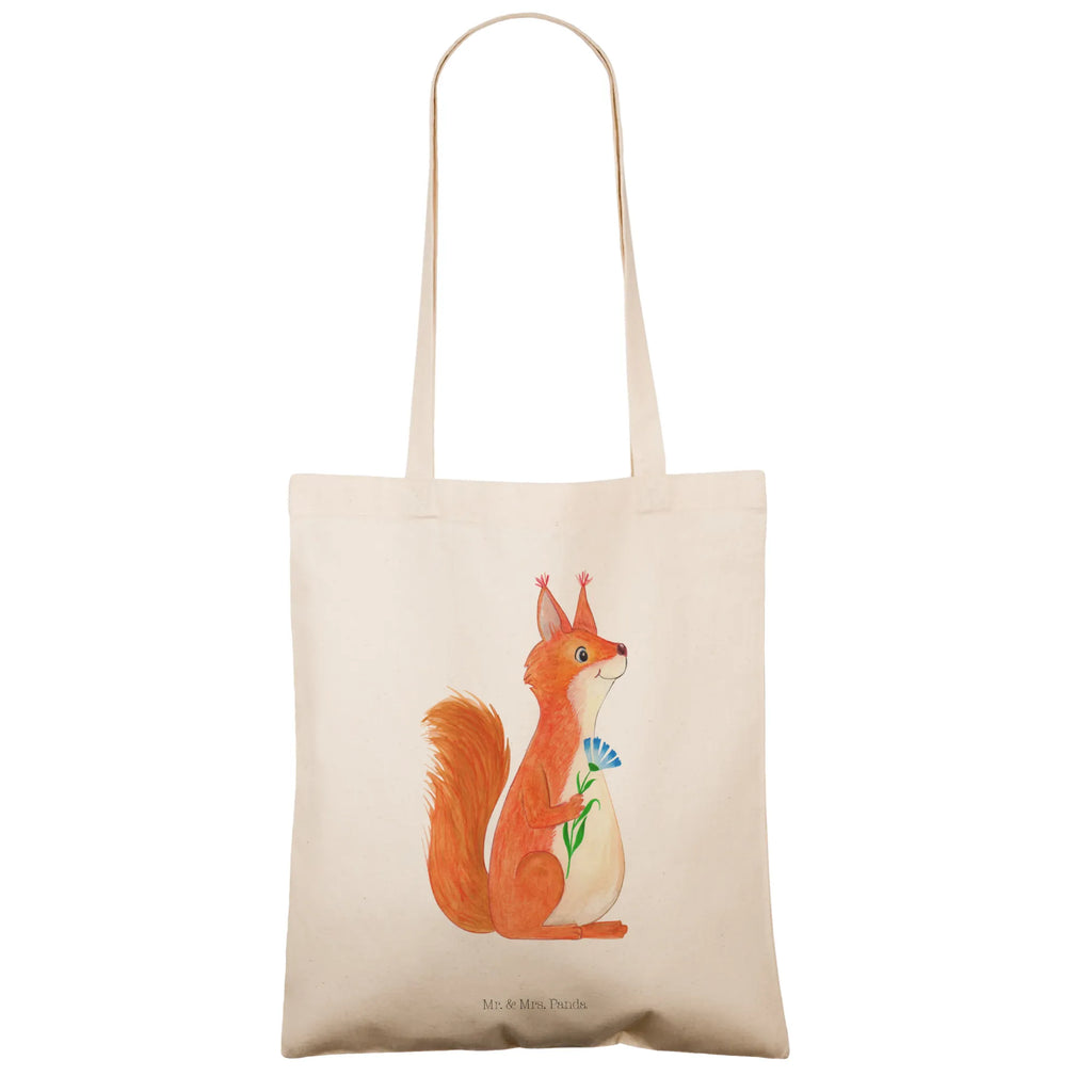 Tote bag Squirrel flower pouch, cotton bag, Carrier bag, cloth bag, shopper, bag, shoulder bag, jute bag, shopping bag, small animals, cute, funny, cute animal motives, hand drawn, small world, funny sayings, good mood, happy, gifts, gift ideas, special gifts, animal lover, card, positive saying, fun, Squirrel, laughter, saying decoration, squirrel, motivation pictures, happy saying, motivation sayings