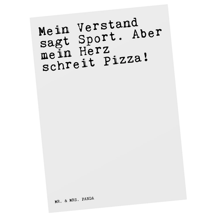 Pocztówka Mein Verstand sagt Sport....