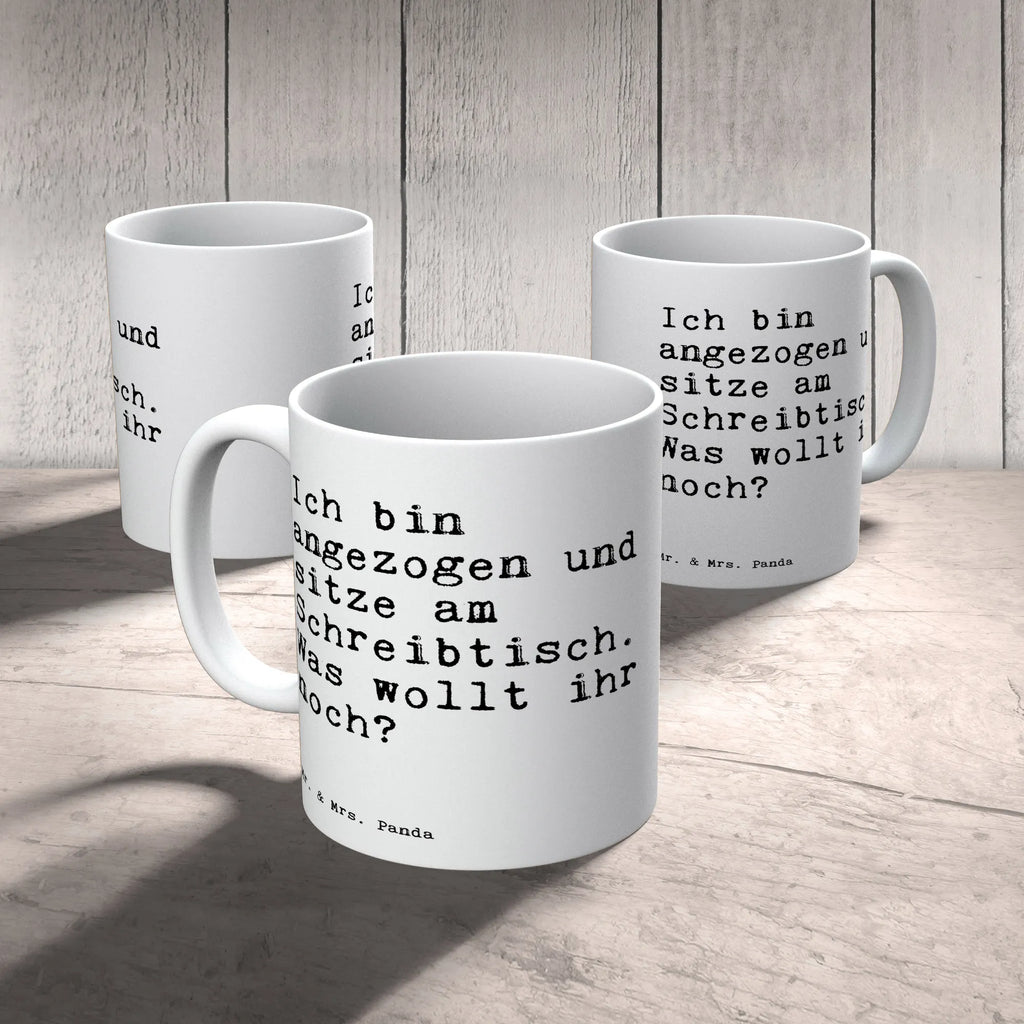 Mug Ich bin angezogen und... Tasse mit Zitaten, Keramiktasse, Tasse mit Motiven, Geschenktasse, Tasse, Teetasse, Porzellantasse, Bürotasse, Kaffeetasse, Spruch, Sprüche, lustige Sprüche, Weisheiten, Zitate, Spruch Geschenke, Spruch Sprüche Weisheiten Zitate Lustig Weisheit Worte
