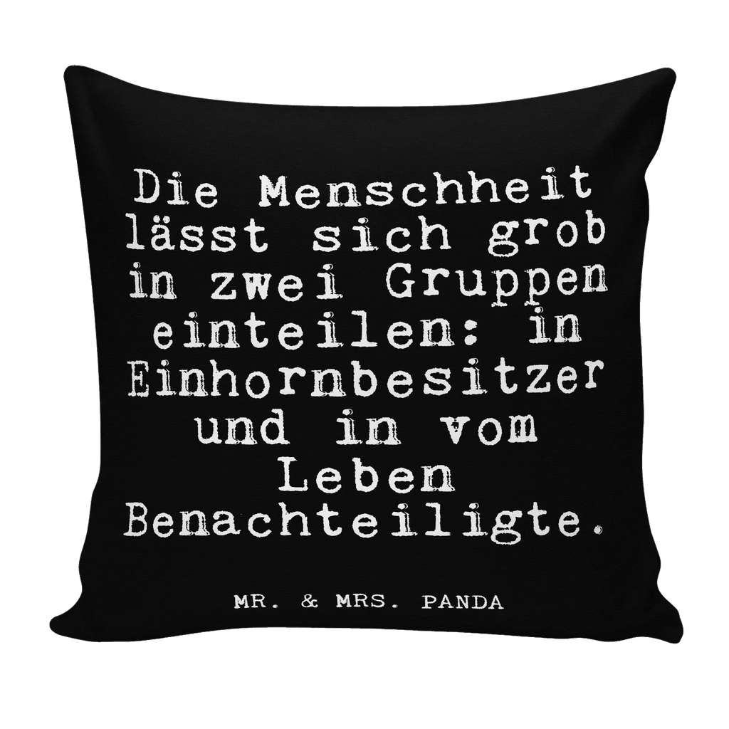 Cushion Die Menschheit lässt sich... soft, pillows, 40x40, 40 x 40, bedroom, Pillow, sofa, settee, cushion, pad, bed, pillow case, couch, fluffy, saying, sayings, funny, wisdom, quotes, Glizzer Spell Proverbs Wisdom Quotes Funny Wisdom Words