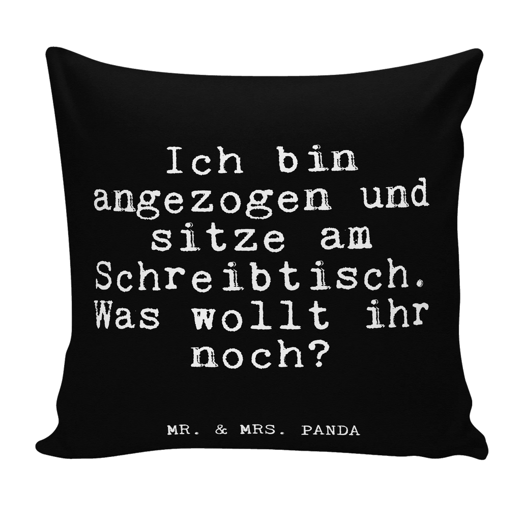 Cushion Ich bin angezogen und... cushion, 40 x 40, pad, 40x40, pillows, couch, fluffy, sofa, pillow case, bedroom, settee, bed, Pillow, soft, saying, sayings, funny, wisdom, quotes, Glizzer Spell Proverbs Wisdom Quotes Funny Wisdom Words