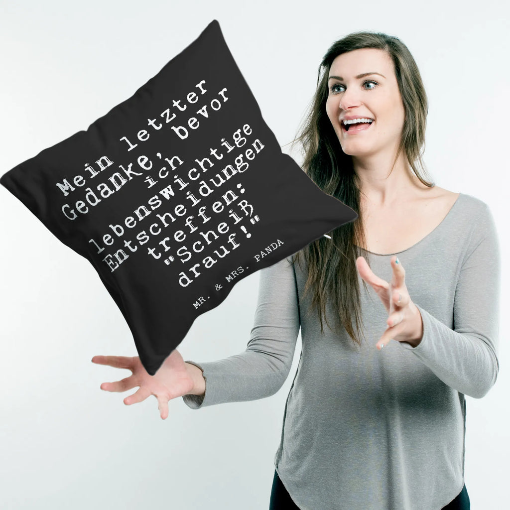Cushion Mein letzter Gedanke, bevor... cushion, bedroom, couch, pad, fluffy, 40 x 40, sofa, 40x40, bed, pillow case, Pillow, soft, pillows, settee, saying, sayings, funny, wisdom, quotes, Glizzer Spell Proverbs Wisdom Quotes Funny Wisdom Words