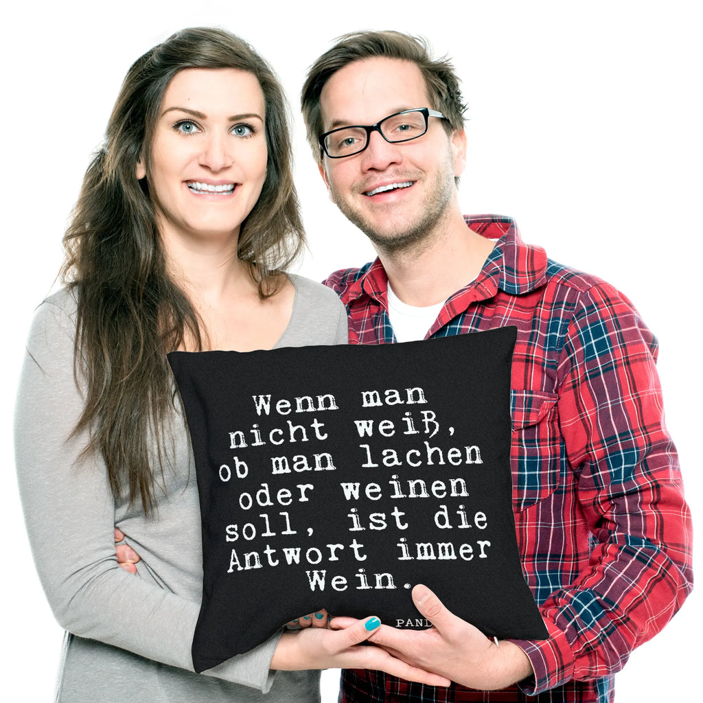 40x40 Kissen Fun Talk Wenn man nicht weiß, ob man lachen oder weinen soll, ist die Antwort immer Wein. Kissenbezüge, Kissen 40x40, Sofakissen, Motivkissen, Couchkissen, Kissen, Dekokissen 40x40, Dekokissen Sofa, sofakissen, sitzkissen, Zierkissen, Kopfkissen, Kissenhülle, Dekokissen, Kopfkissen 40x40, Kissen 40x40 Waschbar, Sofakissen 40x40, Kissenbezug 40x40, Kissenhülle 40x40, Spruch, Sprüche, lustige Sprüche, Weisheiten, Zitate, Spruch Geschenke, Glizer Spruch Sprüche Weisheiten Zitate Lustig Weisheit Worte