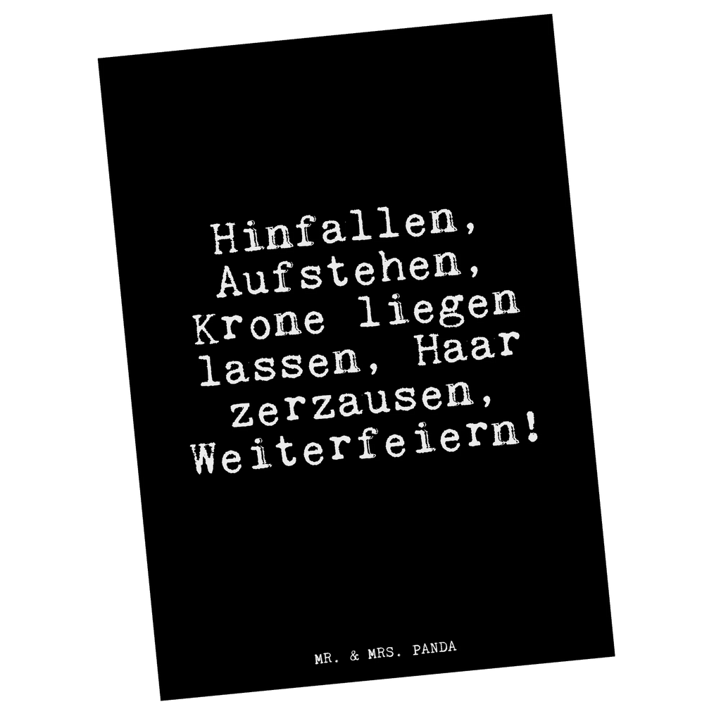 Postcard Hinfallen, Aufstehen, Krone liegen... letter, invitation, card, invitation card, Postcard, postcards, gift, paper, gift card, saying, sayings, funny, wisdom, quotes, Glizzer Spell Proverbs Wisdom Quotes Funny Wisdom Words