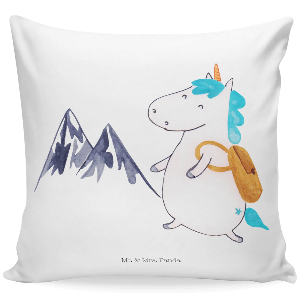 Cushion unicorn climber pillows, cushion, pad, 40x40, 40 x 40, sofa, soft, bed, couch, Pillow, settee, bedroom, pillow case, fluffy, unicorn, unicorns, mountains, adventurer, adventure, vacation, english, world traveler, travel, Einhorn, explorer, world trip, mountaineer