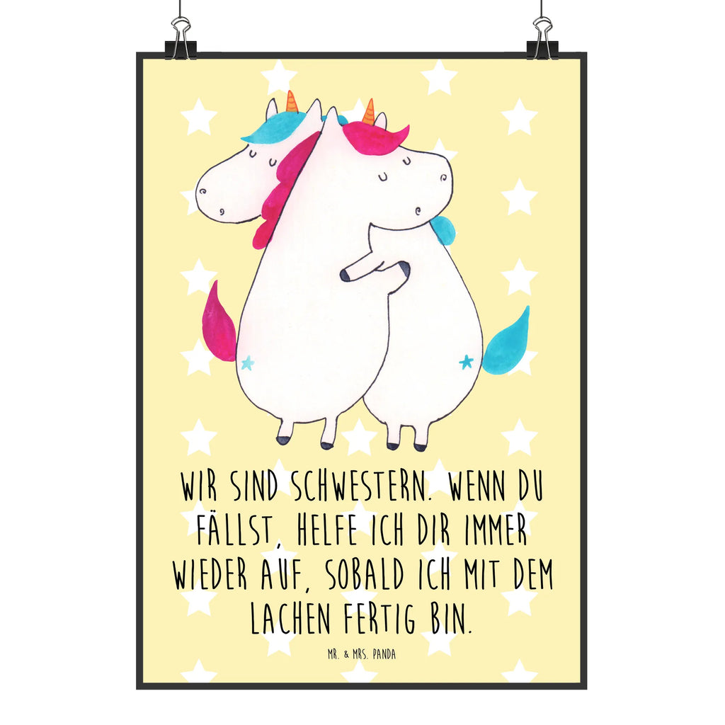 Poster unicorns Embrace wanddruck, Bild, Deko Bild, wandkunst, Wandschmuck, grafikposter, kunstdruck poster, Wanddeko Bild, Bild für Wand, Wandposter, Mr. & Mrs. Panda Poster, Plakat, Posterdruck, Designposter, Wanddekoration, kunstposter, Poster, drucke, Wandbild, wanddeko, Kunstdruck, kunst für die wand, Einhorn Deko, Einhörner, Einhorn, Unicorn, Liebe, BFF, Sister, Familie, Geschwister, Schwestern, Schwester, Freundinnen, Freundin
