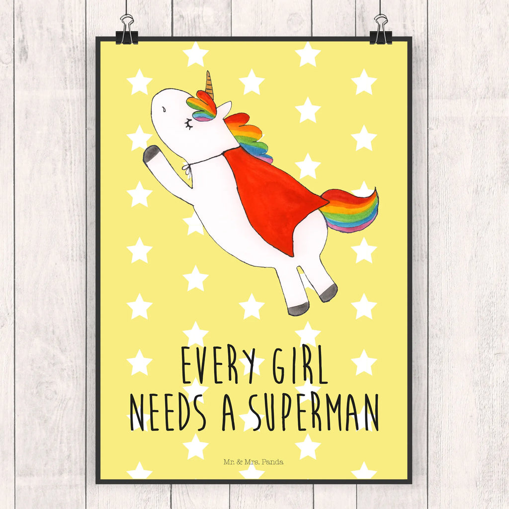 Plakat Jednorożec Super Plakat, Poster, drucke, grafikposter, Posterdruck, Bild für Wand, wanddeko, Deko Bild, kunstdruck poster, Wanddeko Bild, kunst für die wand, wanddruck, wandkunst, Wandposter, Wandschmuck, Bild, Wanddekoration, Mr. & Mrs. Panda Poster, Designposter, kunstposter, Kunstdruck, Wandbild, Einhorn Deko, Einhörner, Einhorn, Unicorn, Geschenk, Traummann, Mädchen, Girl, Freundin, Superheld, Held
