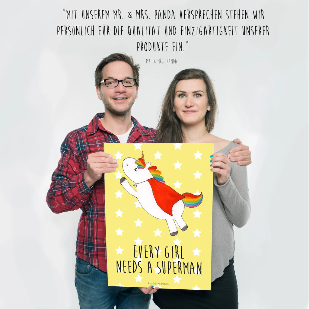 Plakat Jednorożec Super Plakat, Poster, drucke, grafikposter, Posterdruck, Bild für Wand, wanddeko, Deko Bild, kunstdruck poster, Wanddeko Bild, kunst für die wand, wanddruck, wandkunst, Wandposter, Wandschmuck, Bild, Wanddekoration, Mr. & Mrs. Panda Poster, Designposter, kunstposter, Kunstdruck, Wandbild, Einhorn Deko, Einhörner, Einhorn, Unicorn, Geschenk, Traummann, Mädchen, Girl, Freundin, Superheld, Held