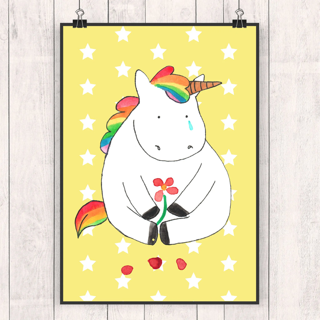 Poster unicorn Sad unicorn, unicorns, love, grief, Friendship, Unicorn, friends, greeting card, glitter, flower, consoling