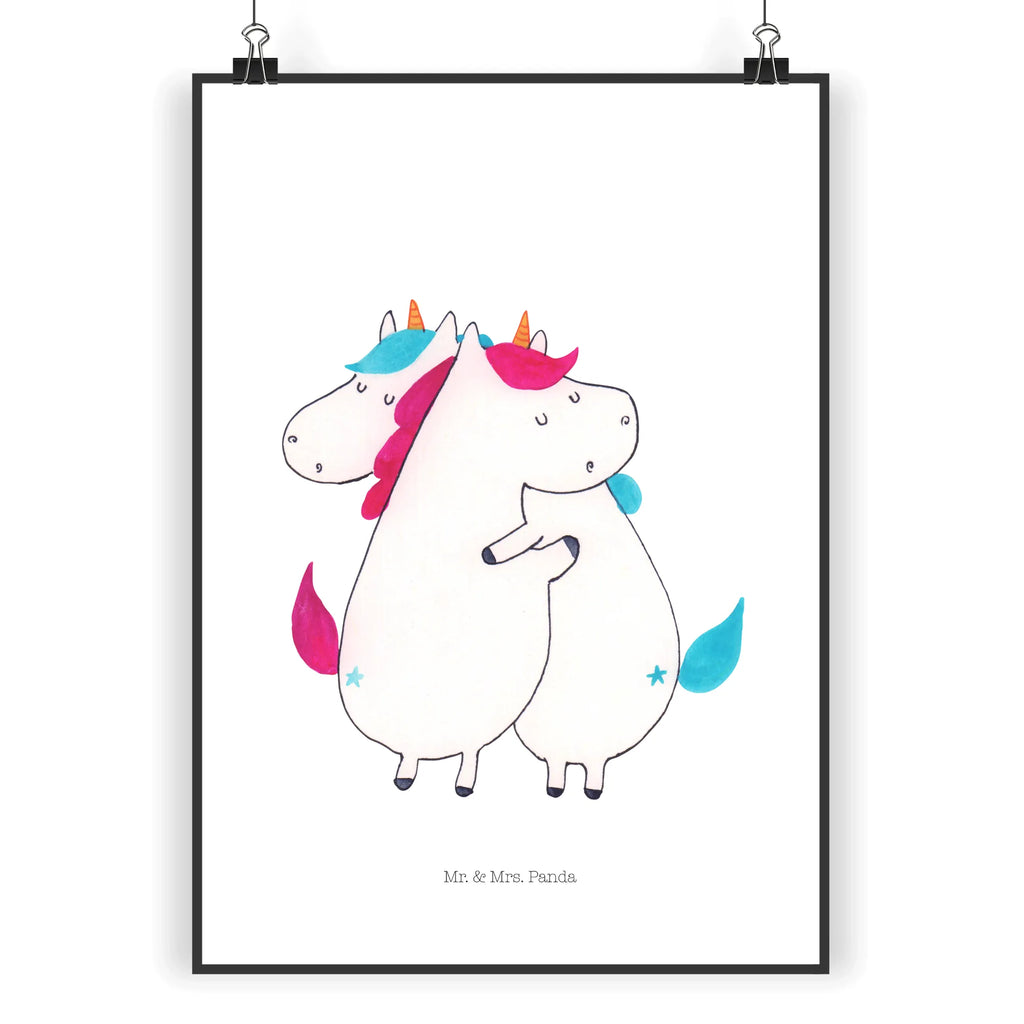 Poster unicorns Embrace wanddruck, Bild, Deko Bild, wandkunst, Wandschmuck, grafikposter, kunstdruck poster, Wanddeko Bild, Bild für Wand, Wandposter, Mr. & Mrs. Panda Poster, Plakat, Posterdruck, Designposter, Wanddekoration, kunstposter, Poster, drucke, Wandbild, wanddeko, Kunstdruck, kunst für die wand, Einhorn Deko, Einhörner, Einhorn, Unicorn, Liebe, BFF, Sister, Familie, Geschwister, Schwestern, Schwester, Freundinnen, Freundin