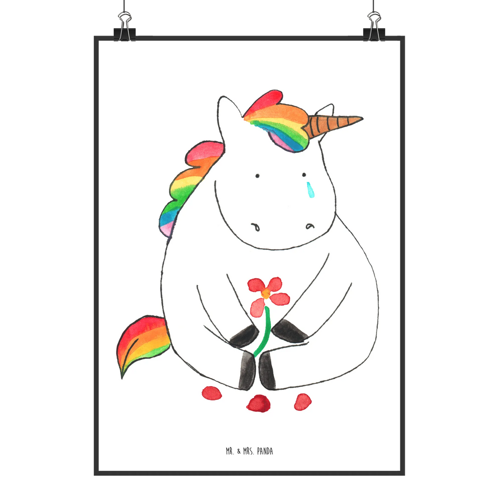 Poster unicorn Sad unicorn, unicorns, love, grief, Friendship, Unicorn, friends, greeting card, glitter, flower, consoling