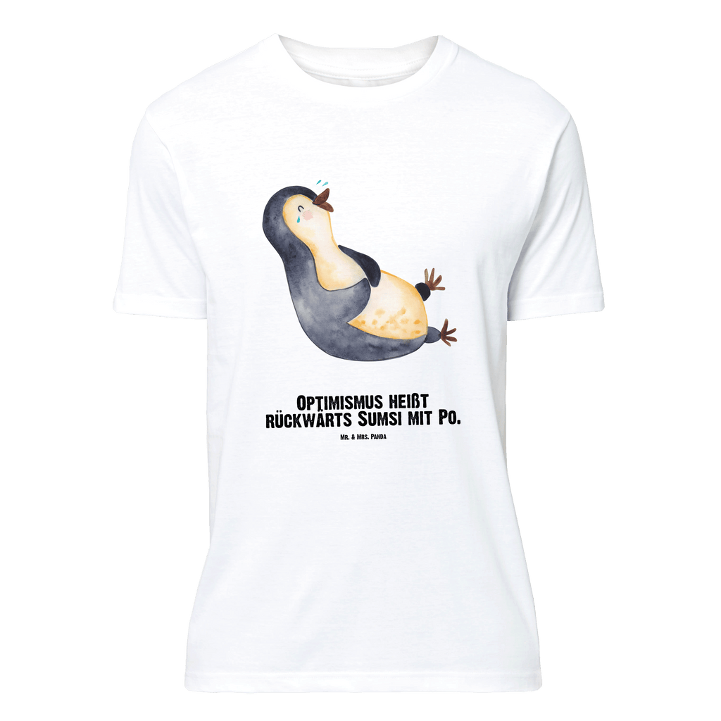 Personalisiertes T-Shirt Pinguin lachend T-Shirt Personalisiert, T-Shirt mit Namen, T-Shirt mit Aufruck, Männer, Frauen, Pinguin, Pinguine, lustiger Spruch, Optimismus, Fröhlich, Lachen, Humor, Fröhlichkeit