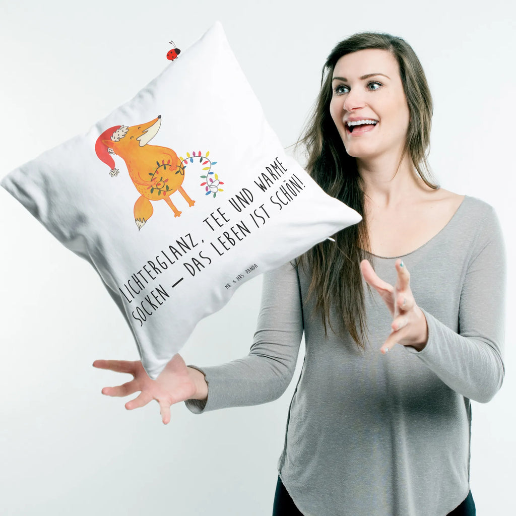 Cushion Fox Christmas fluffy, pad, couch, 40 x 40, soft, cushion, 40x40, sofa, pillows, bedroom, settee, pillow case, bed, Pillow, Winter, Christmas, Christmas time, snow, Saying beautiful, Gift Christmas, Santa Claus, Christmas Eve, Foxes, Fox