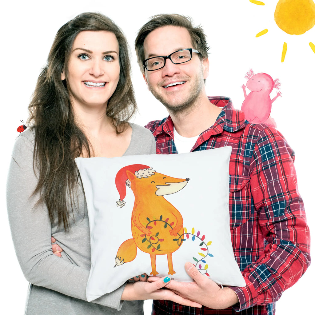 Cushion Fox Christmas fluffy, pad, couch, 40 x 40, soft, cushion, 40x40, sofa, pillows, bedroom, settee, pillow case, bed, Pillow, Winter, Christmas, Christmas time, snow, Saying beautiful, Gift Christmas, Santa Claus, Christmas Eve, Foxes, Fox