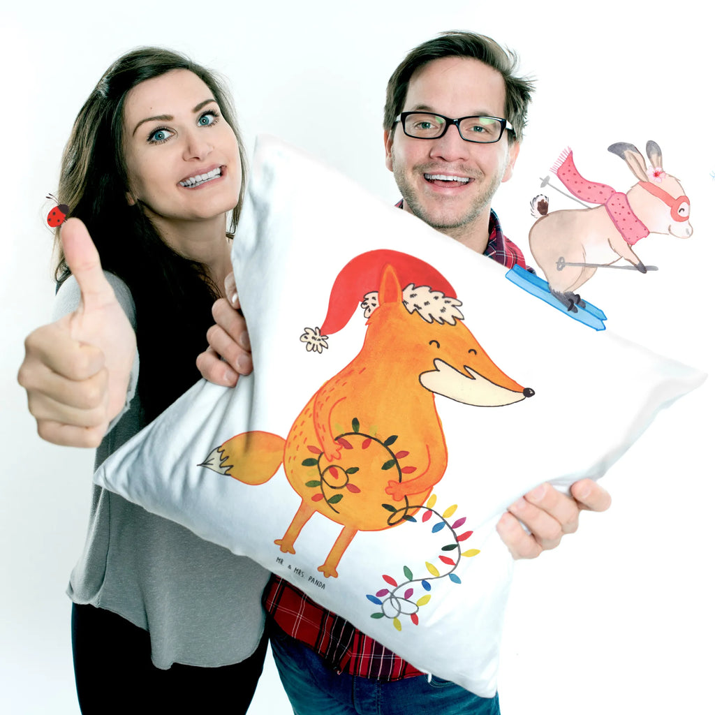 Cushion Fox Christmas fluffy, pad, couch, 40 x 40, soft, cushion, 40x40, sofa, pillows, bedroom, settee, pillow case, bed, Pillow, Winter, Christmas, Christmas time, snow, Saying beautiful, Gift Christmas, Santa Claus, Christmas Eve, Foxes, Fox