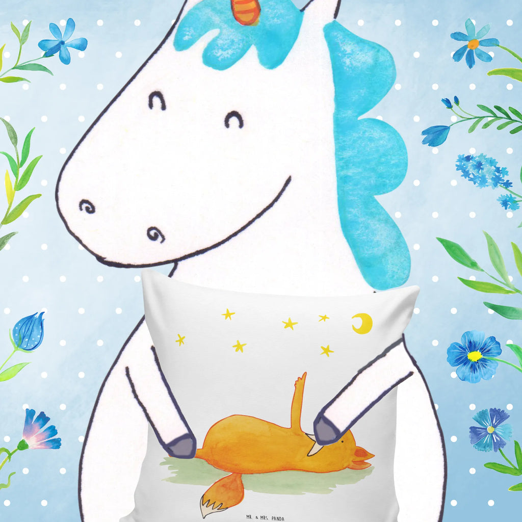 Cushion Fox Stars pad, pillow case, 40 x 40, fluffy, bed, 40x40, settee, couch, soft, Pillow, cushion, sofa, bedroom, pillows, fox, foxes, forest wildlife, clever as a fox, animal lover, Always Look on the Bright Side of Life, Saying positive, Fox, words of consolation, Romance, Saying beautiful