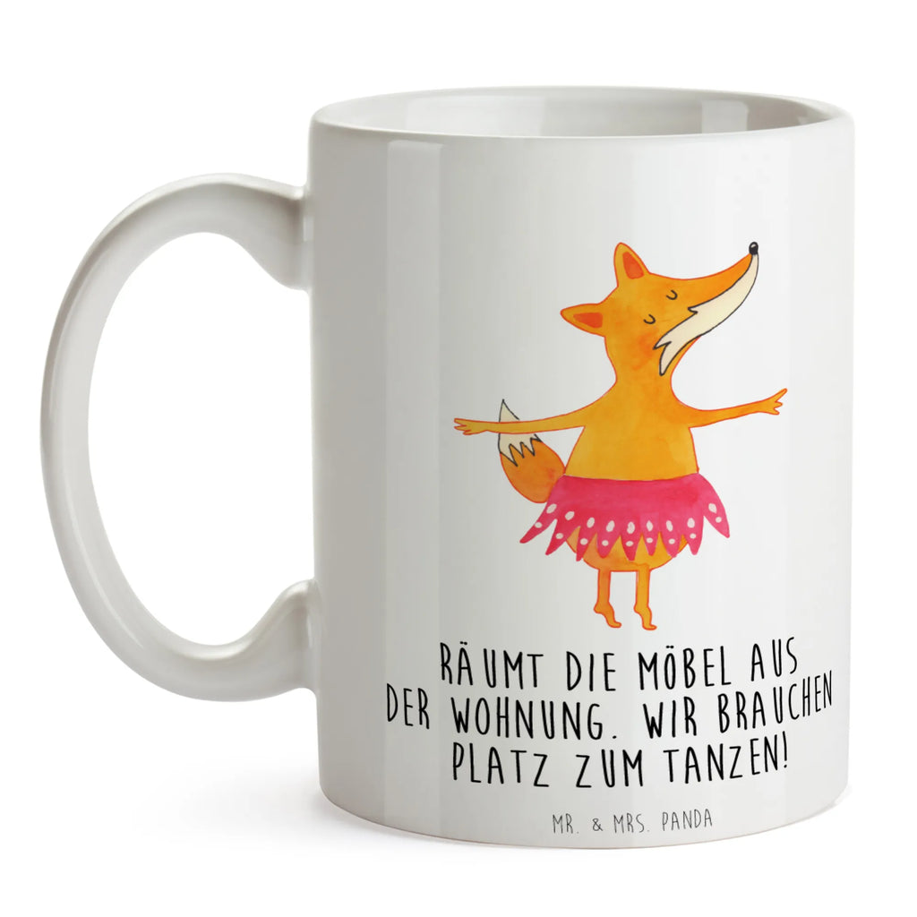 Tasse Fuchs Ballerina Tasse mit Motiven, Tasse mit Zitaten, Kaffeetasse, Porzellantasse, Tasse, Bürotasse, Keramiktasse, Teetasse, Geschenktasse, Fuchs, Ballett, Tänzerin, Füchsin, Party, Einladung, Fuchs Spruch, Geburtstag, Ballerina, Füchse, Tanzen