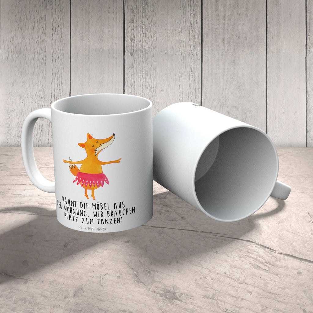 Tasse Fuchs Ballerina Tasse mit Motiven, Tasse mit Zitaten, Kaffeetasse, Porzellantasse, Tasse, Bürotasse, Keramiktasse, Teetasse, Geschenktasse, Fuchs, Ballett, Tänzerin, Füchsin, Party, Einladung, Fuchs Spruch, Geburtstag, Ballerina, Füchse, Tanzen