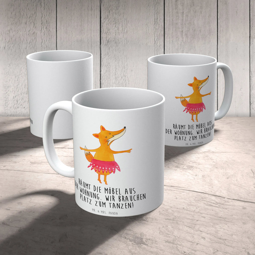 Tasse Fuchs Ballerina Tasse mit Motiven, Tasse mit Zitaten, Kaffeetasse, Porzellantasse, Tasse, Bürotasse, Keramiktasse, Teetasse, Geschenktasse, Fuchs, Ballett, Tänzerin, Füchsin, Party, Einladung, Fuchs Spruch, Geburtstag, Ballerina, Füchse, Tanzen