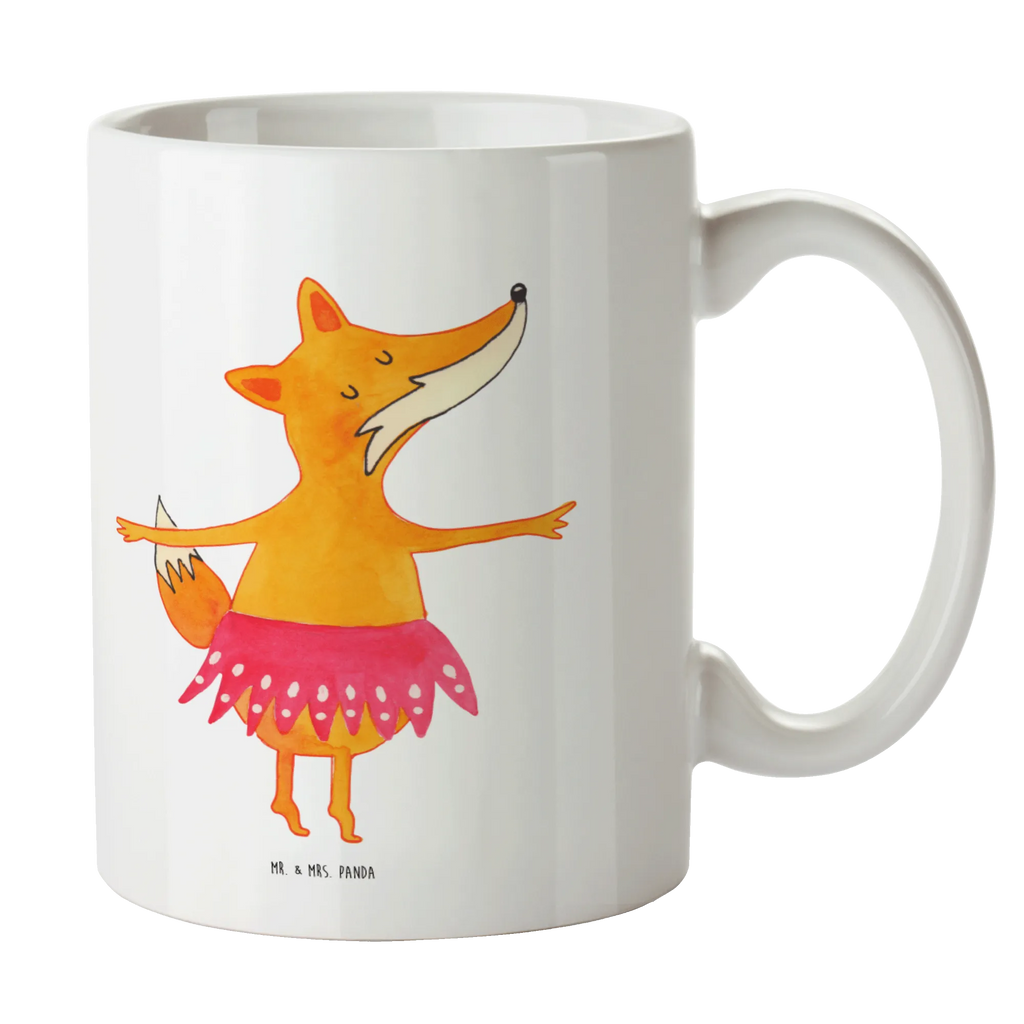 Tasse Fuchs Ballerina Tasse mit Motiven, Tasse mit Zitaten, Kaffeetasse, Porzellantasse, Tasse, Bürotasse, Keramiktasse, Teetasse, Geschenktasse, Fuchs, Ballett, Tänzerin, Füchsin, Party, Einladung, Fuchs Spruch, Geburtstag, Ballerina, Füchse, Tanzen