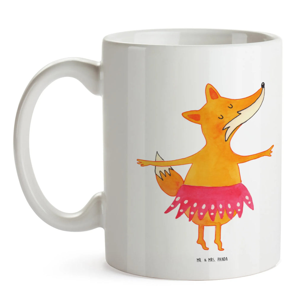 Tasse Fuchs Ballerina Tasse mit Motiven, Tasse mit Zitaten, Kaffeetasse, Porzellantasse, Tasse, Bürotasse, Keramiktasse, Teetasse, Geschenktasse, Fuchs, Ballett, Tänzerin, Füchsin, Party, Einladung, Fuchs Spruch, Geburtstag, Ballerina, Füchse, Tanzen