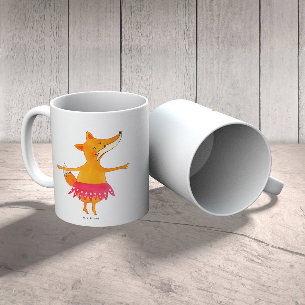 Tasse Fuchs Ballerina Tasse mit Motiven, Tasse mit Zitaten, Kaffeetasse, Porzellantasse, Tasse, Bürotasse, Keramiktasse, Teetasse, Geschenktasse, Fuchs, Ballett, Tänzerin, Füchsin, Party, Einladung, Fuchs Spruch, Geburtstag, Ballerina, Füchse, Tanzen