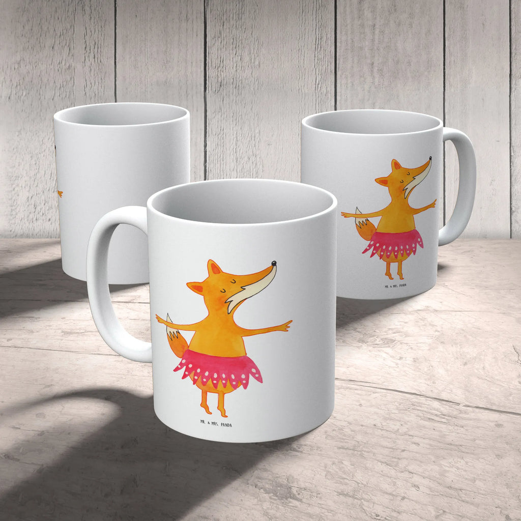 Tasse Fuchs Ballerina Tasse mit Motiven, Tasse mit Zitaten, Kaffeetasse, Porzellantasse, Tasse, Bürotasse, Keramiktasse, Teetasse, Geschenktasse, Fuchs, Ballett, Tänzerin, Füchsin, Party, Einladung, Fuchs Spruch, Geburtstag, Ballerina, Füchse, Tanzen
