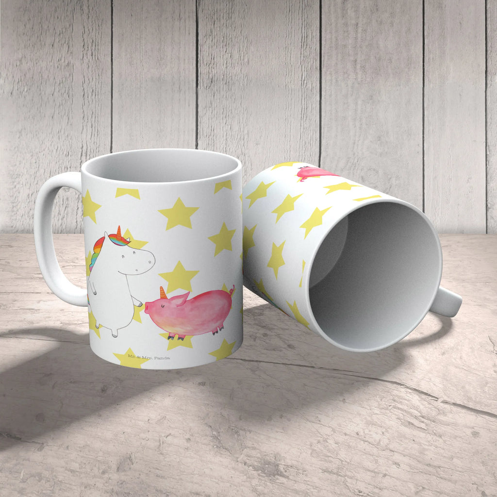 Tasse Einhorn + Schweinhorn Tasse, Tasse mit Motiven, Geschenktasse, Porzellantasse, Kaffeetasse, Bürotasse, Teetasse, Keramiktasse, Tasse mit Zitaten, Einhorn, Einhörner, Einhorn Deko, Unicorn, Schweinchen, Schwein, Schweinhorn, Freundschaft, Freundin