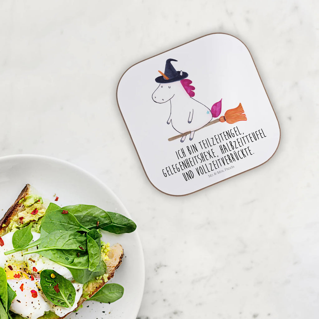 Square coaster unicorn Witch party, presents, Coasters, gift, breakfast, glass coasters, gifts, unicorn, unicorns, angel, bad girl, bitch, devil, Unicorn, mad, witch, wife gift, girlfriend present