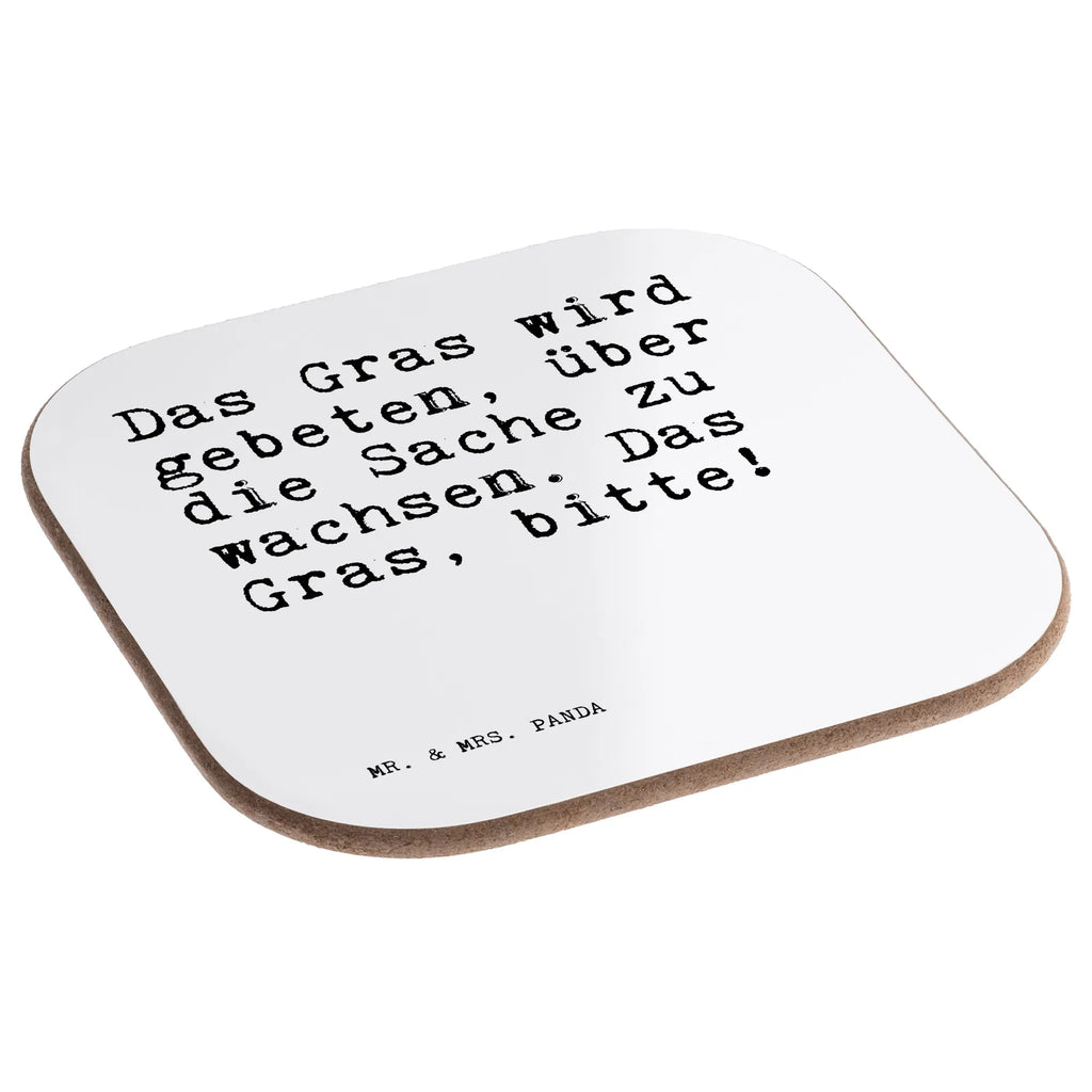 Square coaster Das Gras wird gebeten,... presents, gift, gifts, party, Coasters, breakfast, glass coasters, saying, sayings, funny, wisdom, quotes, Sayings Proverbs Wisdom Quotes Funny Wisdom Words