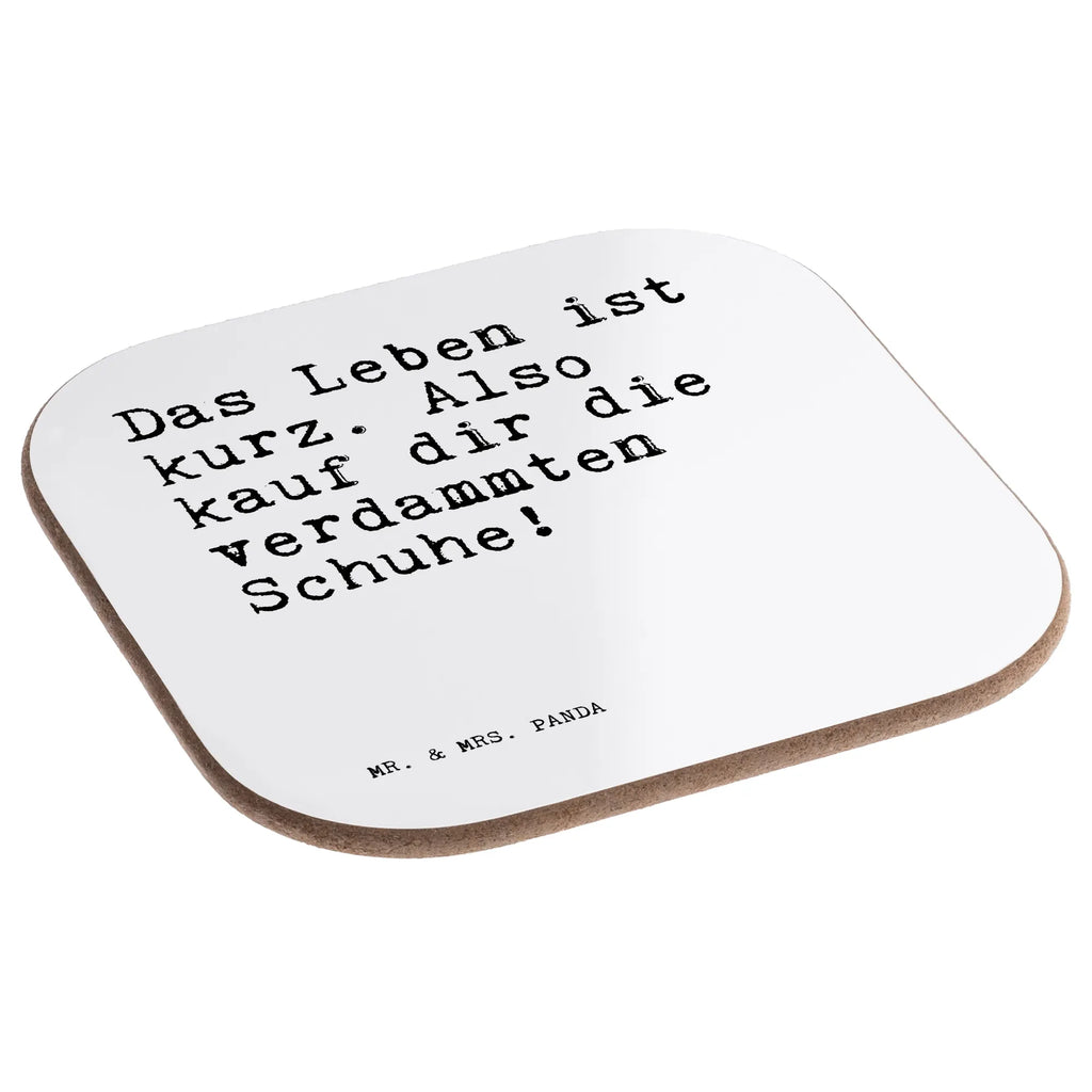 Square coaster Das Leben ist kurz.... presents, breakfast, gifts, glass coasters, party, Coasters, gift, saying, sayings, funny, wisdom, quotes, Sayings Proverbs Wisdom Quotes Funny Wisdom Words