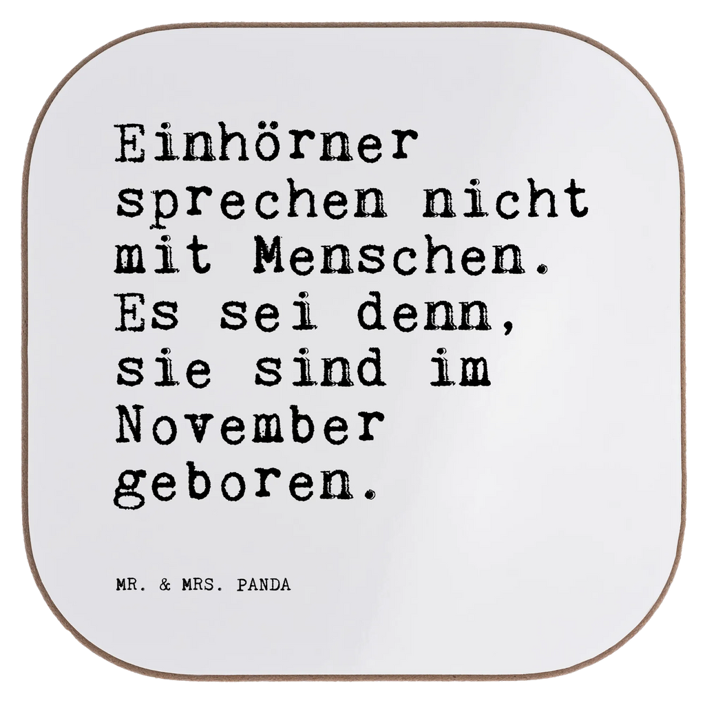 Podkładka Einhörner sprechen nicht mit... Przysłowie, przysłowia, zabawne przysłowia, mądrości, cytaty, prezenty z przysłowiami