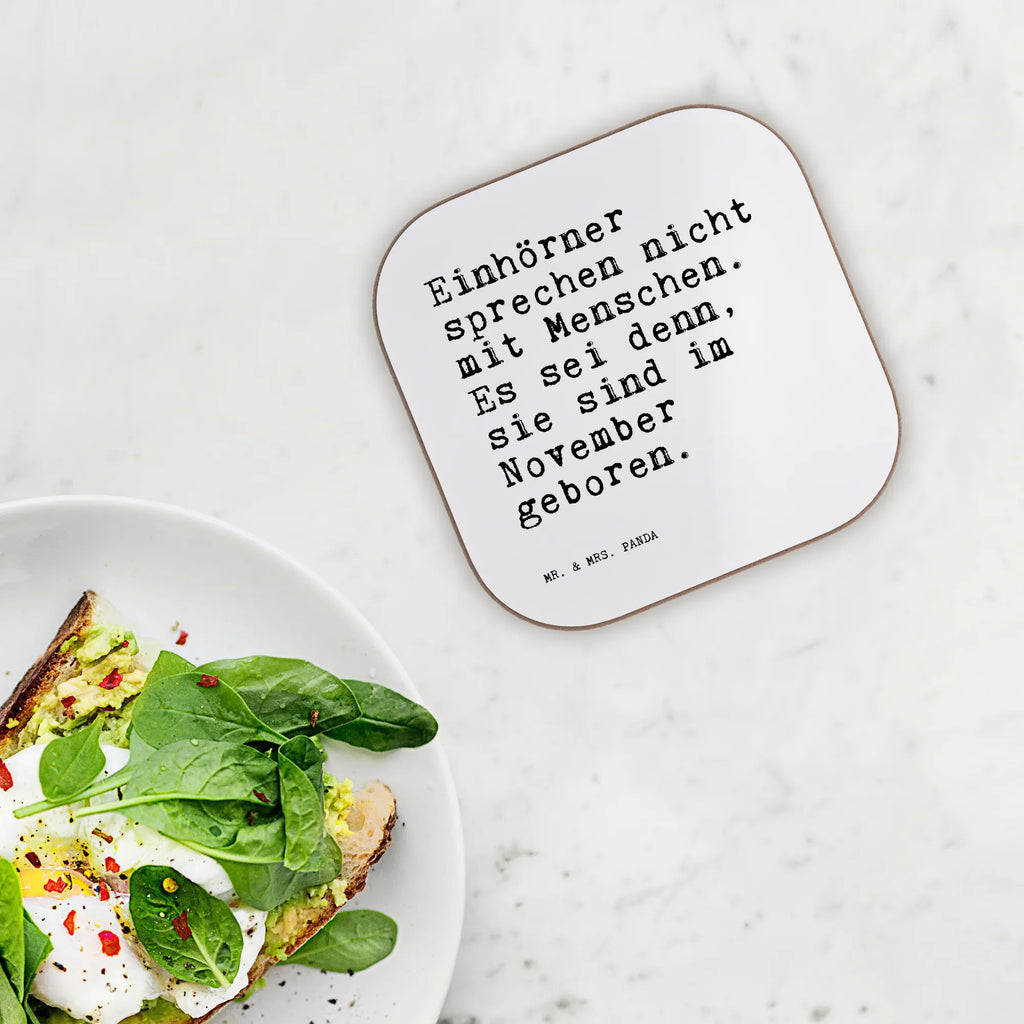 Podkładka Einhörner sprechen nicht mit... Przysłowie, przysłowia, zabawne przysłowia, mądrości, cytaty, prezenty z przysłowiami