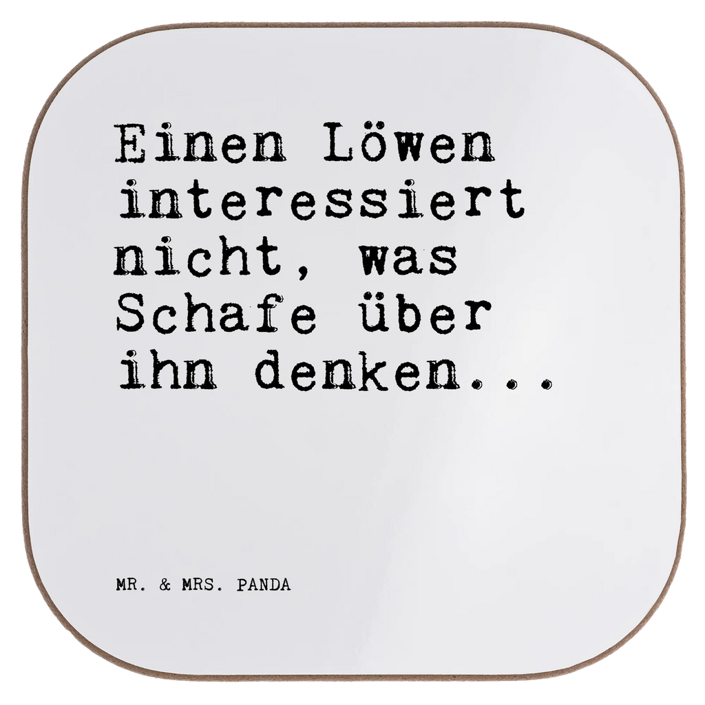 Square coaster Einen Löwen interessiert nicht,... gifts, glass coasters, Coasters, presents, gift, party, breakfast, saying, sayings, funny, wisdom, quotes, Sayings Proverbs Wisdom Quotes Funny Wisdom Words
