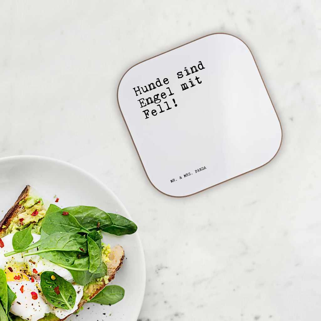 Square coaster Hunde sind Engel mit... breakfast, gifts, glass coasters, presents, gift, Coasters, party, saying, sayings, funny, wisdom, quotes, Sayings Proverbs Wisdom Quotes Funny Wisdom Words