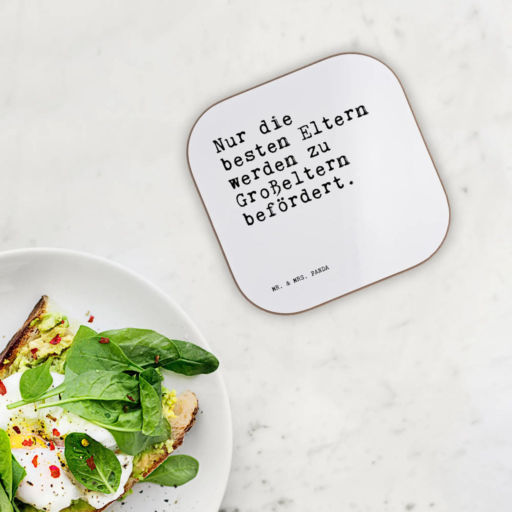 Square coaster Nur die besten Eltern... breakfast, party, glass coasters, gifts, presents, Coasters, gift, saying, sayings, funny, wisdom, quotes, Sayings Proverbs Wisdom Quotes Funny Wisdom Words